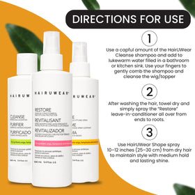 HairUWear Essential Care Travel Kit for different hair types including synthetic and human hair