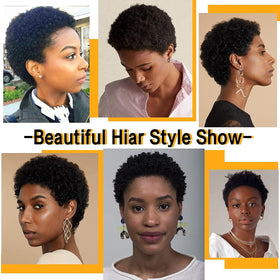 Hairyhme Afro Kinky Curly wig dye-ready option for customization.