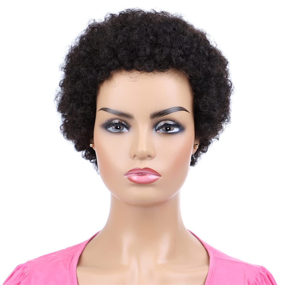 Hairyhme Afro Kinky Curly wig side view shows fluffy volume and versatility.