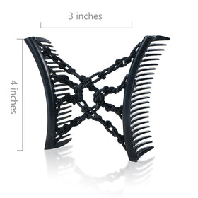 HairZing Comfy Comb in action illustrates hair grip without pulling.