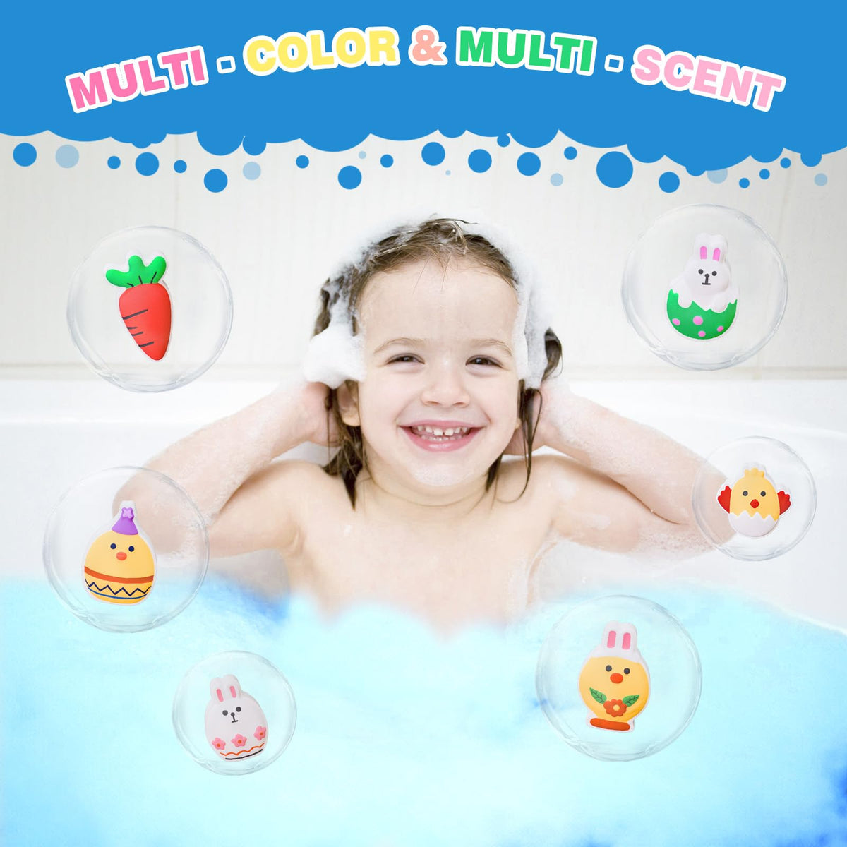 HAISHAN SHOWER bubbles fill the tub when bath bombs dissolve