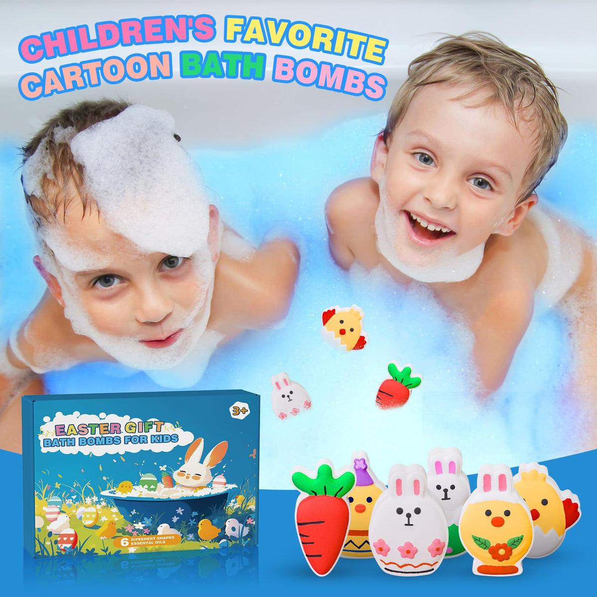 HAISHAN SHOWER Easter egg bath bomb colors the water with bubbles