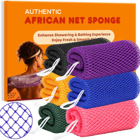 HAITOO African Net Sponge 6-pack in vibrant colors for family showers