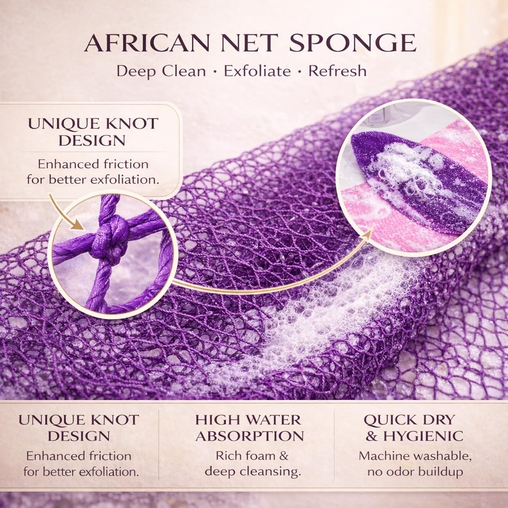 HAITOO African Net Sponge color varieties showing bold hues