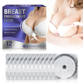 Hajoyful Breast Enhancement Patch packaging showing natural ingredients and simple at-home use.