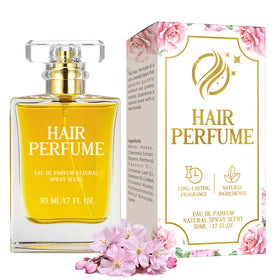 Hajoyful Hair Perfume bottle close-up, premium conditioning and lasting scent.