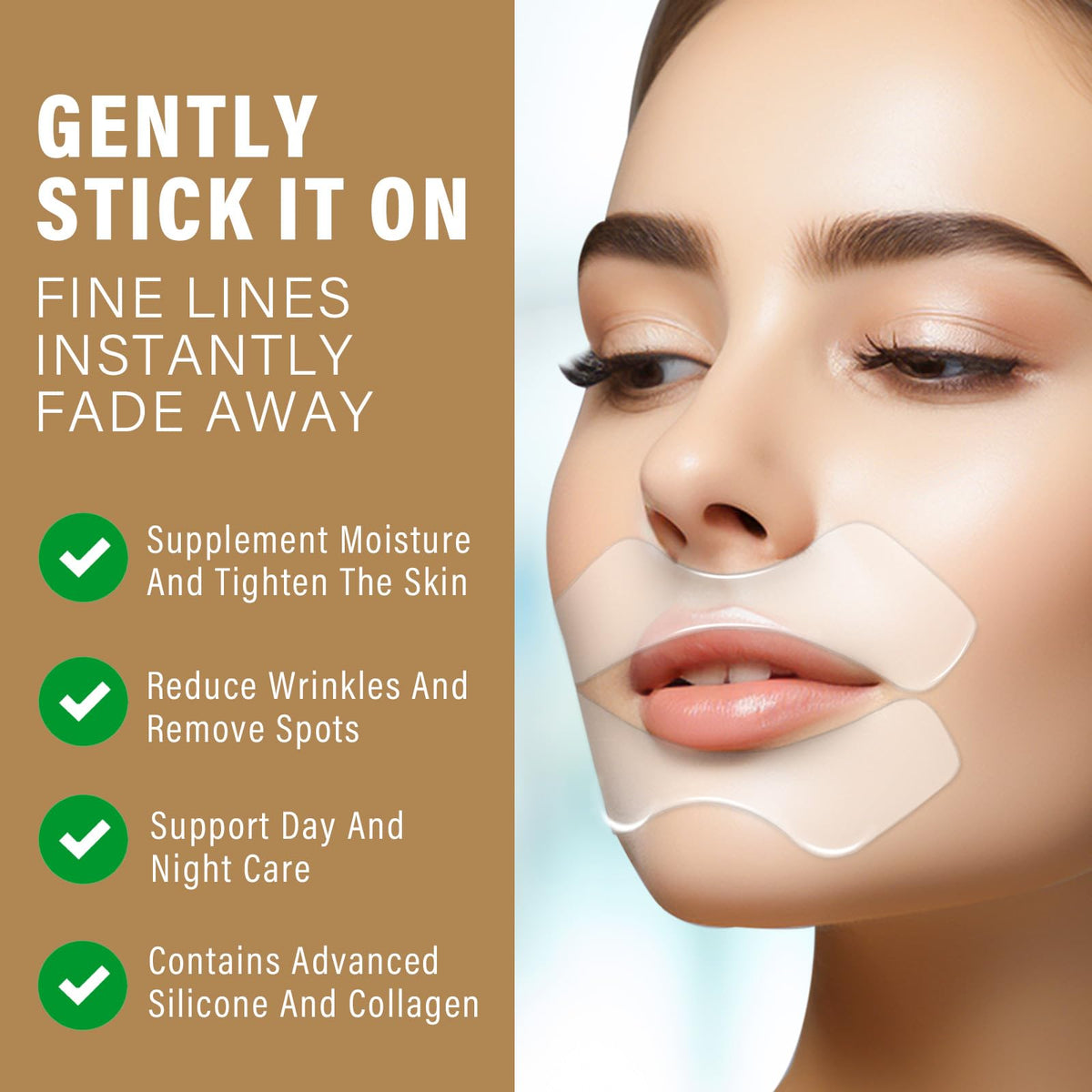 Hajoyful smile line patch application demonstrates precise placement.