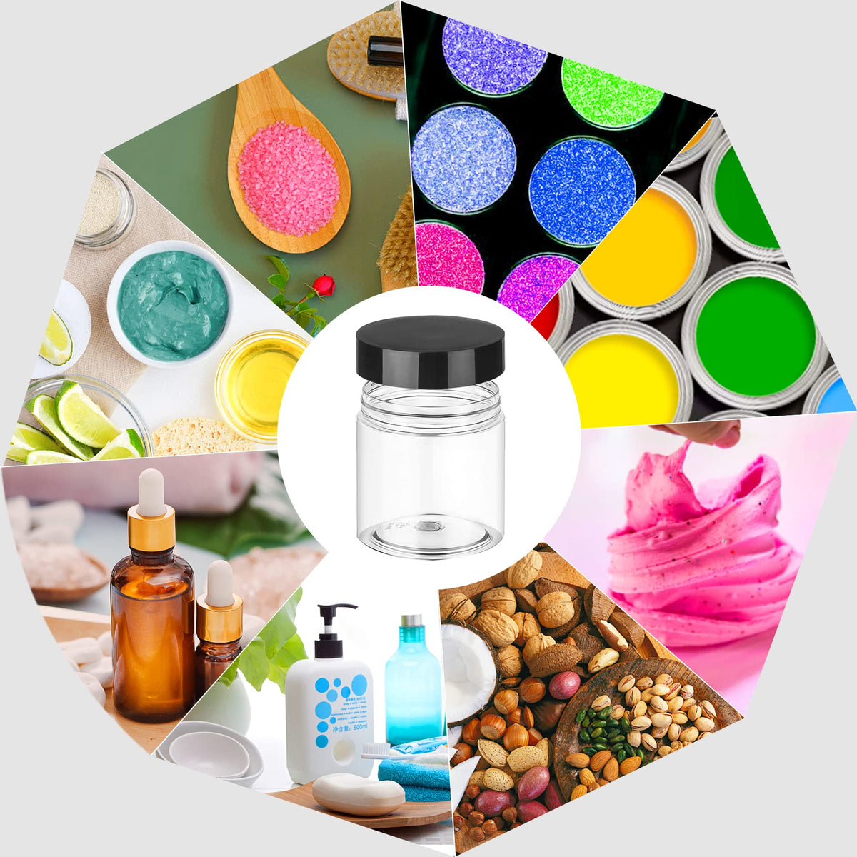 Hajoyful wide mouth jar for easy filling and scooping