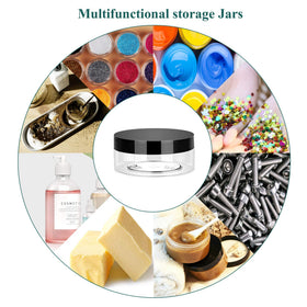 Hajoyful wide-mouth 2oz jar facilitates easy filling and scooping.