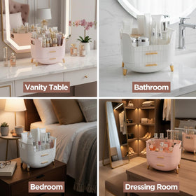 HALAFE dresser and bathroom cosmetics organizer helps keep items organized.