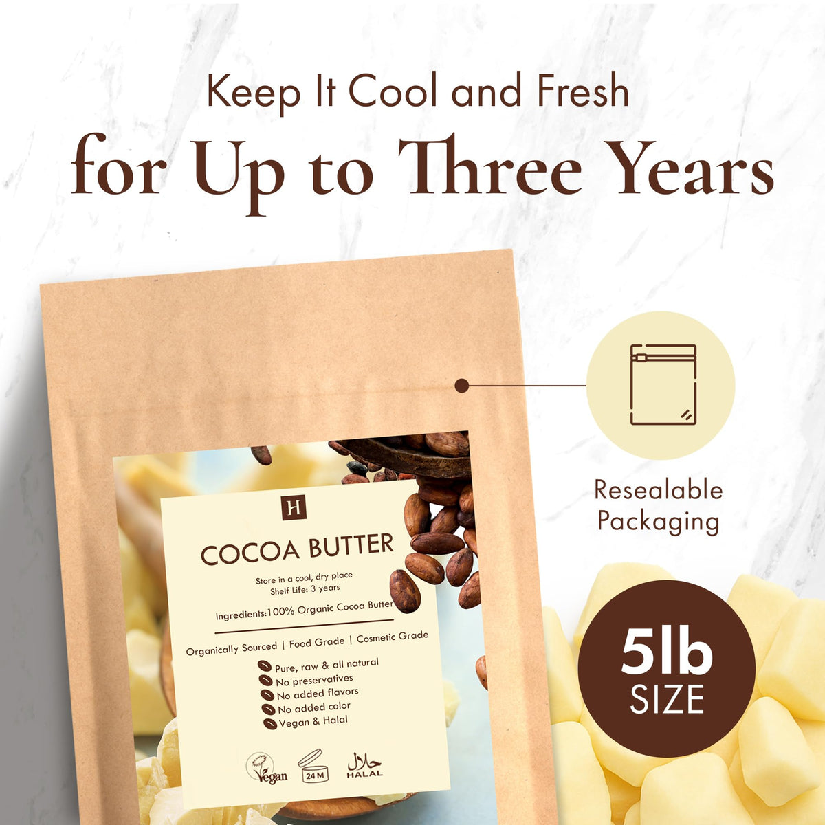 HalalEveryday multi-use cocoa butter batch for versatile projects