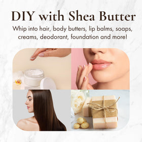 HalalEveryDay Shea Butter supports hair care by sealing ends.