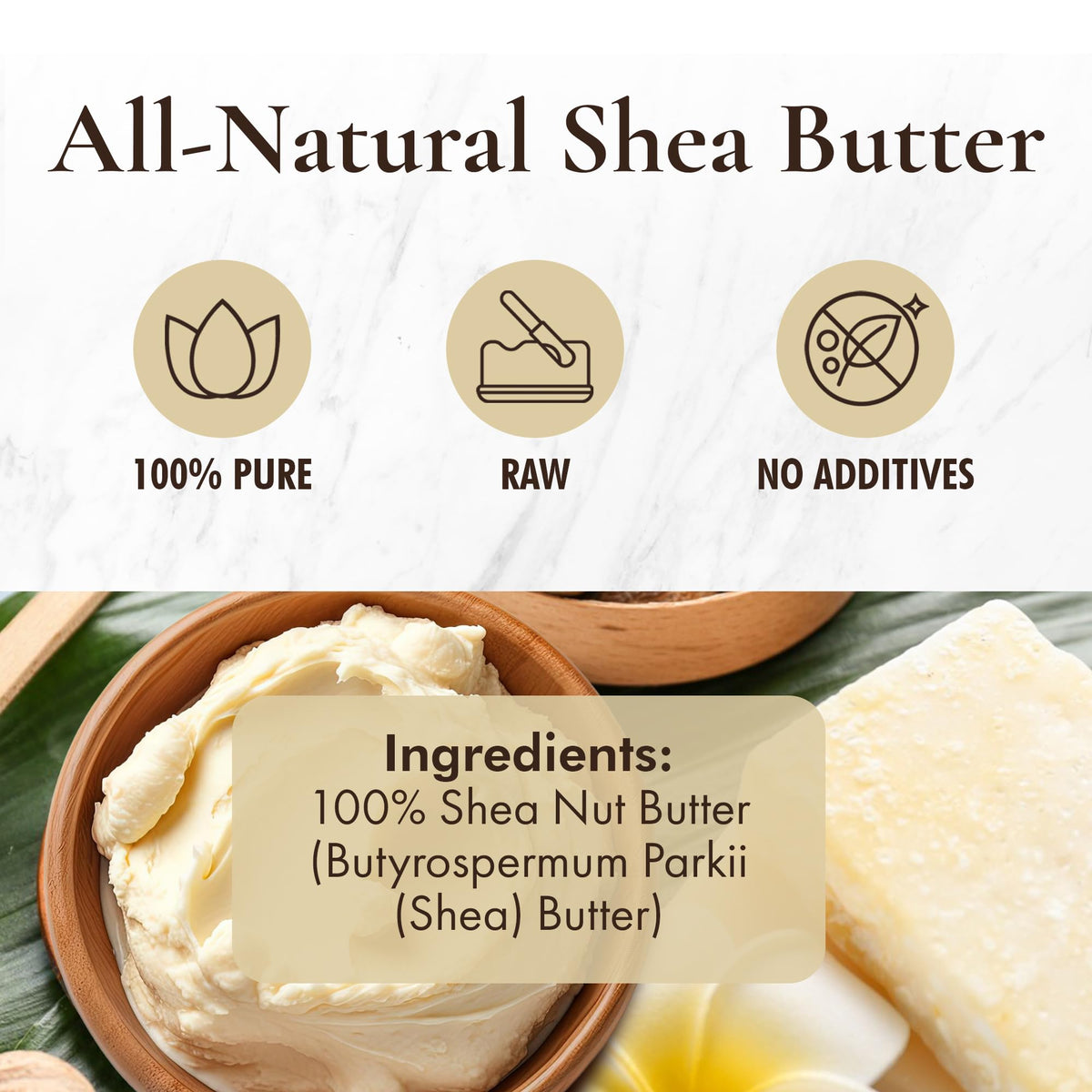 HalalEveryDay Shea Butter for skin application creates a smooth balm.