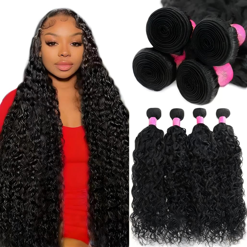 HALERP Water Wave Bundles 20-inch close-up texture for natural fullness and movement.