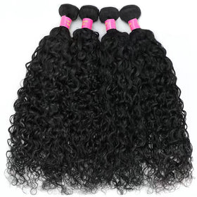 HALERP Water Wave Bundles 24-inch wet-look display with voluminous, defined curls.