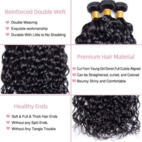 HALERP Water Wave Bundles 26-inch full-head spread for dramatic, natural style.