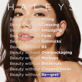 All-in-one HALEYS kit image showing compact, travel-ready makeup solution.