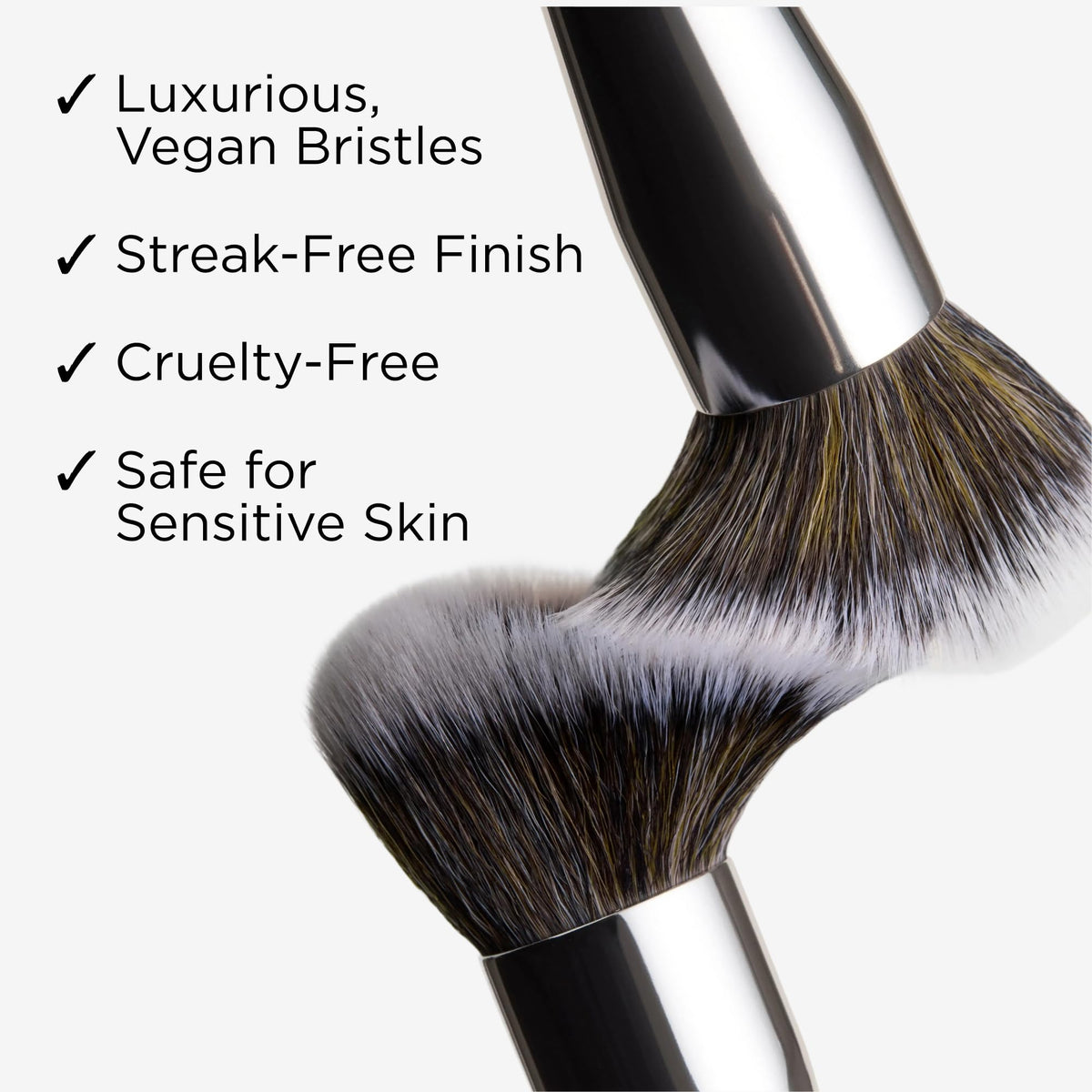 HALEYS Kabuki brush for foundation blending with a flawless finish.