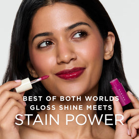 HALEYS Re-dew Lip Gloss to Stain close-up highlights weightless hydration