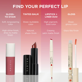 HALEYS Re-dew Lip Gloss to Stain packaging showcases modern travel design