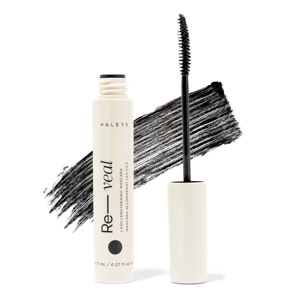 HALEYS Re-veal Lash Extension Mascara bottle shows premium formula for dramatic definition