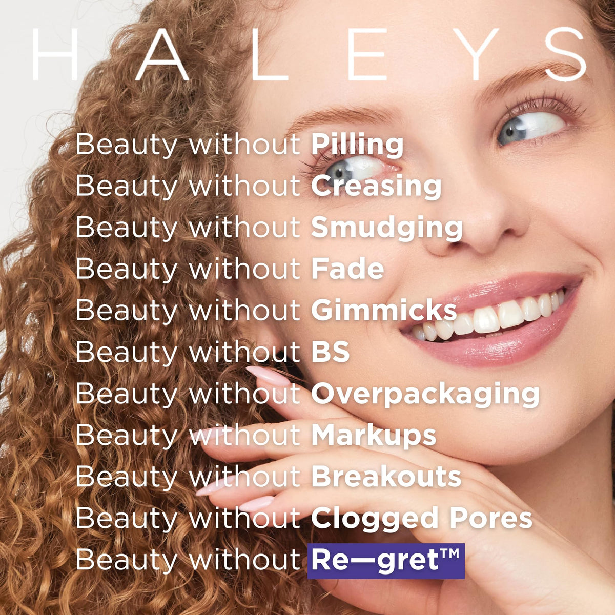 HALEYS easy removal with cleansing oil at night