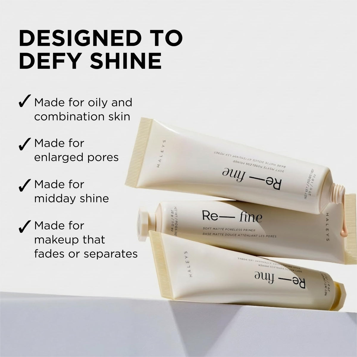HALEYS Re-fine vitamin C and E swirl demonstrates antioxidant blend for nourished-looking skin