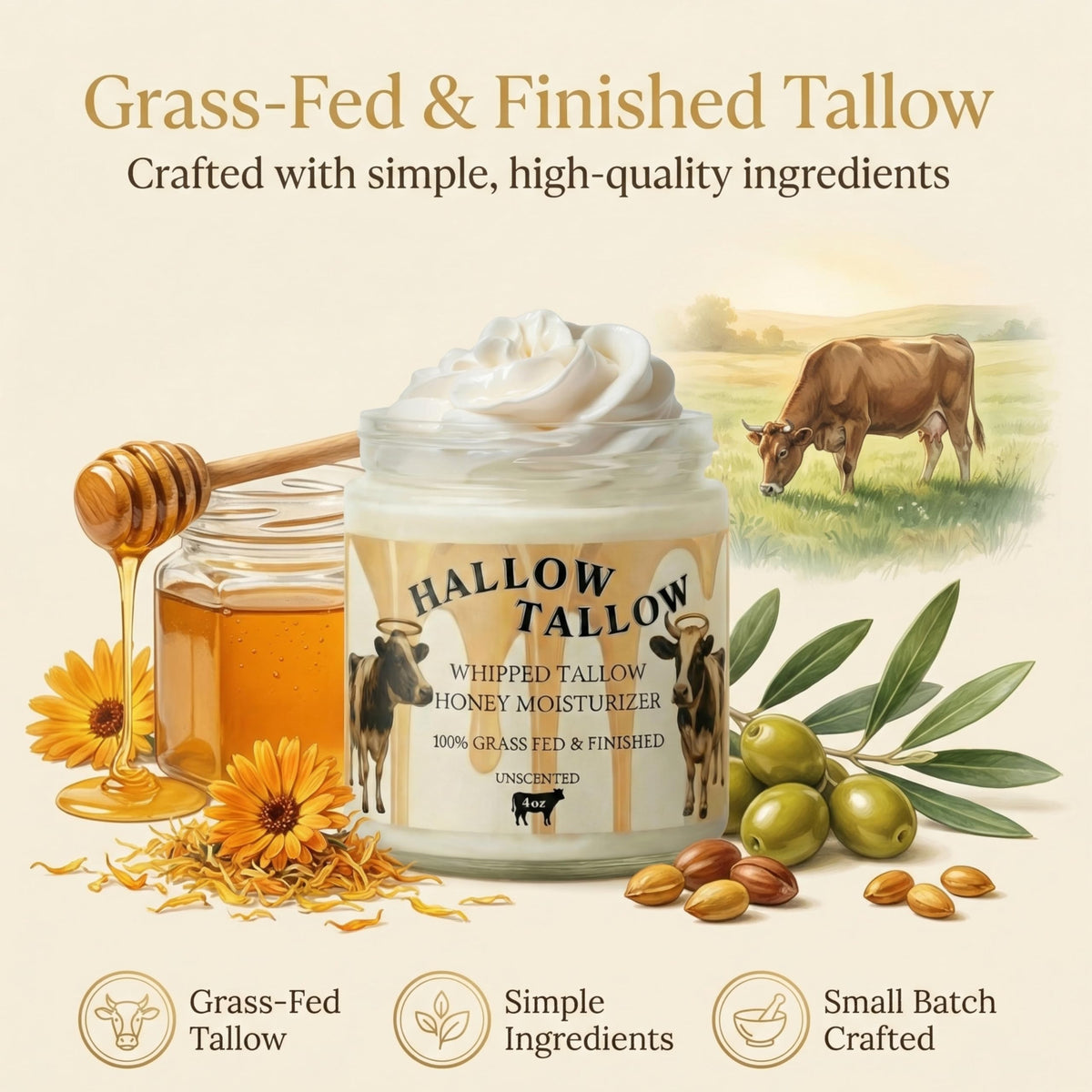 Hallow Naturals Manuka honey and jojoba oil blend showcased for nourishing skin
