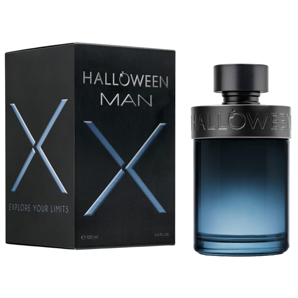 Halloween Man X bottle front view, ideal for everyday wear.