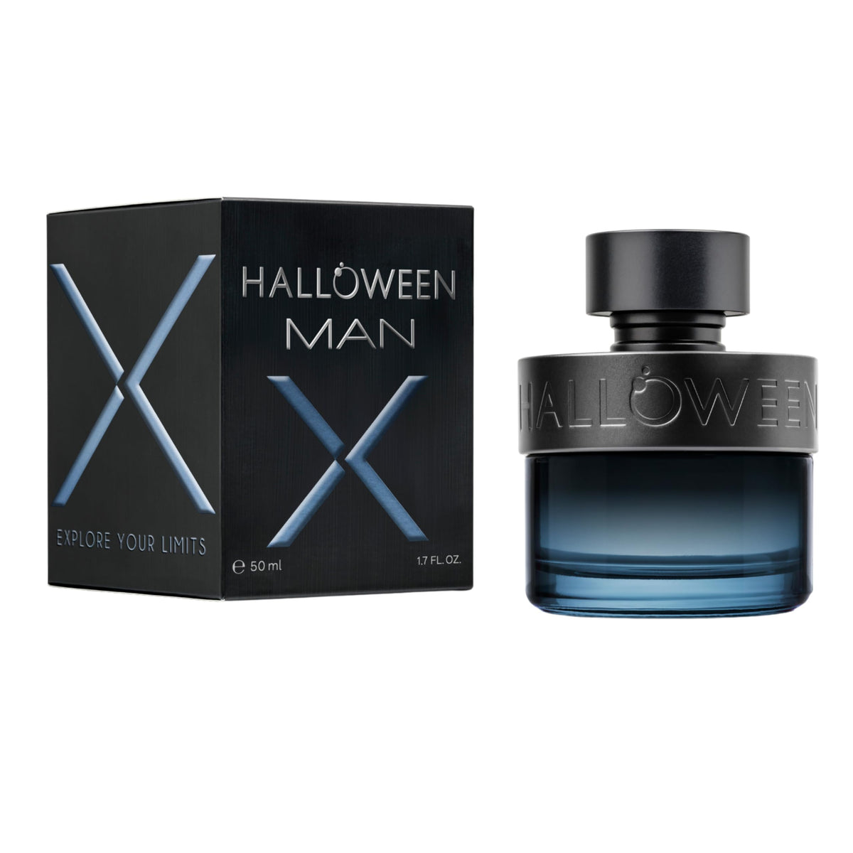Halloween Man X eau de toilette bottle highlights lemon top notes for a fresh daily scent.