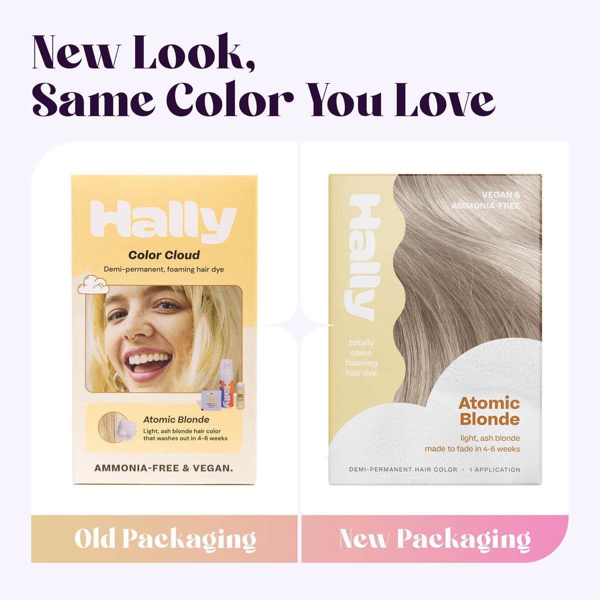 Blonde shade swatch with Color Cloud color result