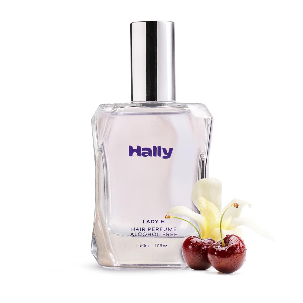 Hally Lady H bottle front view shows premium glass and daily luxury.