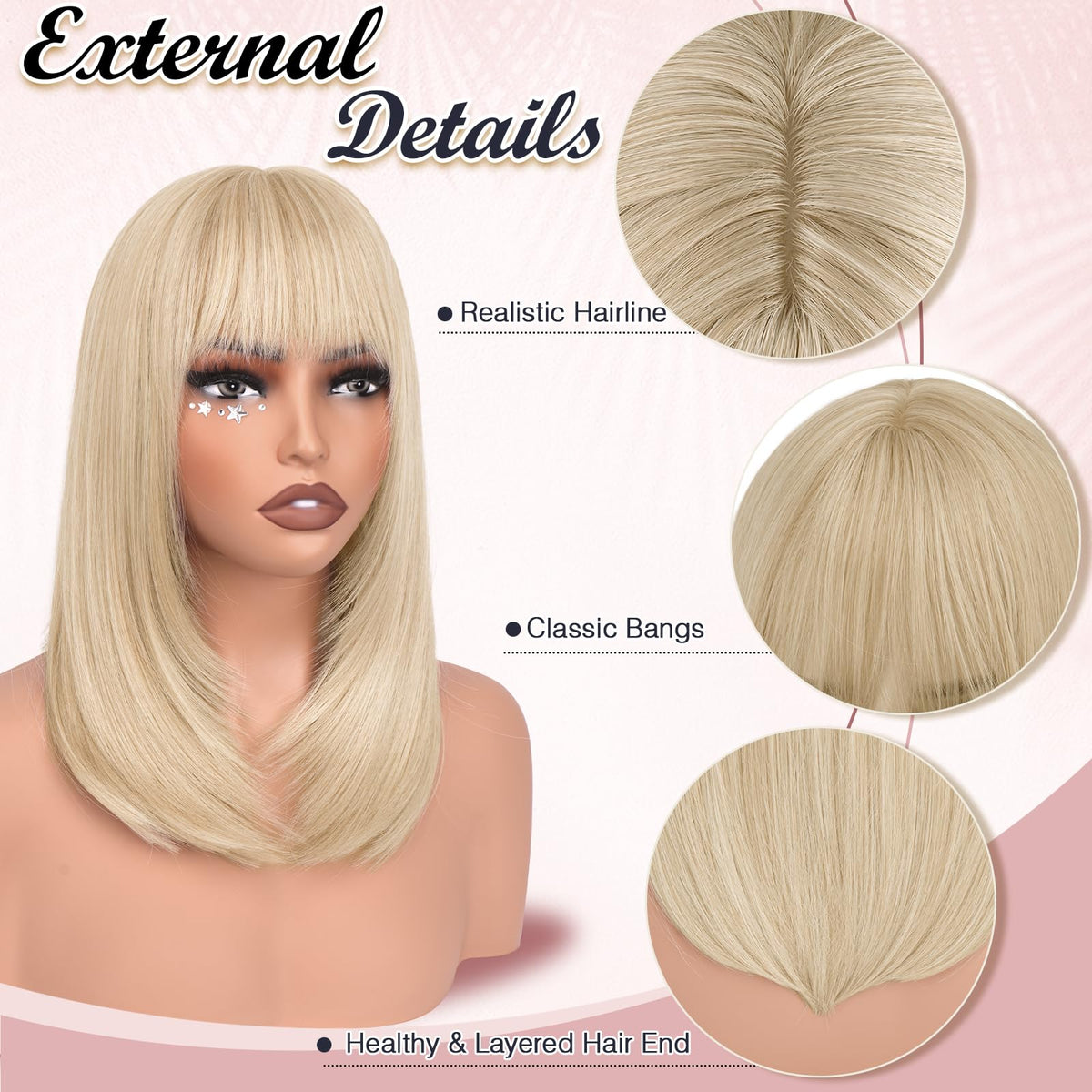 Haloo ready-to-wear wig with wide-tooth comb and hair cap quick styling.
