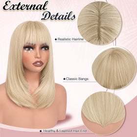 Haloo ready-to-wear wig with wide-tooth comb and hair cap quick styling.