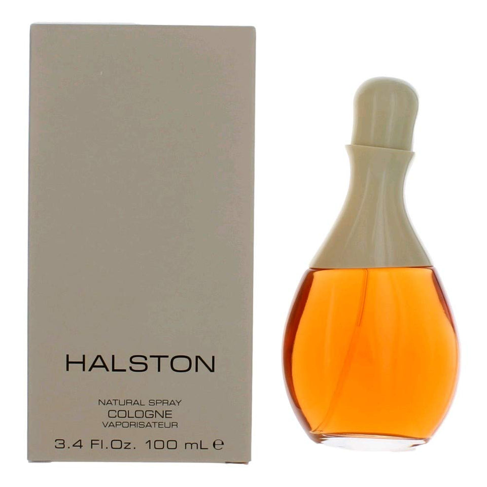 Halston women's cologne bottle showcases woody-mossy scent for daily wear