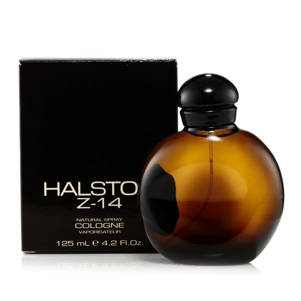 HALSTON Z-14 bottle close-up showcasing a timeless masculine design for daily wear.