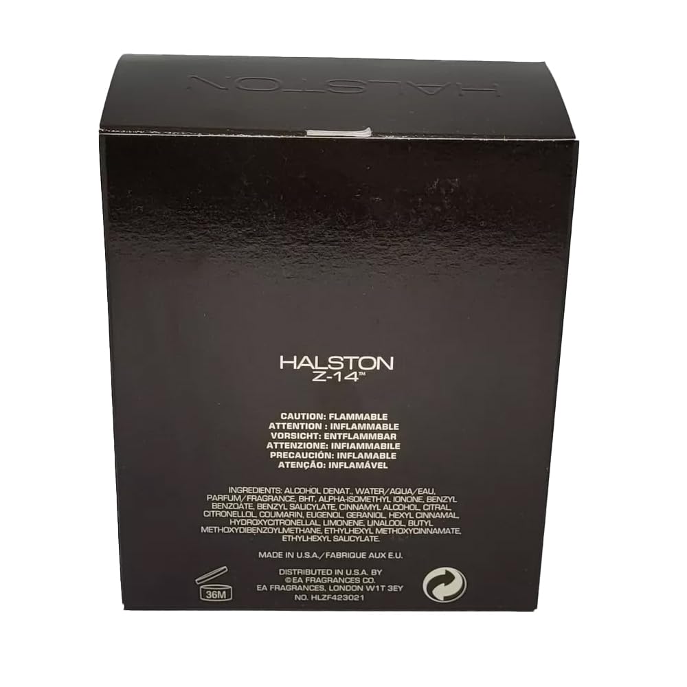 HALSTON Z-14 top notes bergamot and lemon emphasis for fresh mornings.