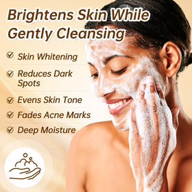 Halsyse daily cleanse for face and body visual emphasizing mild, refreshing use.