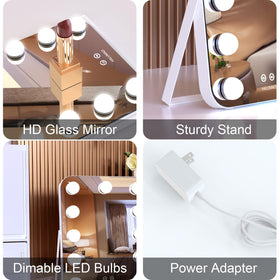 Halumao sturdy aluminum stand offers stable support during makeup sessions.