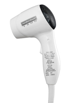 Hamilton Beach Commercial wall-mounted hair dryer 8251 front view, space-saving guest solution