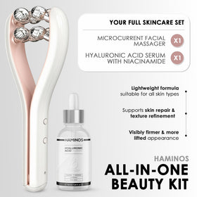 HAMINOS 3D roller texture targets cheeks and jawline for contour.