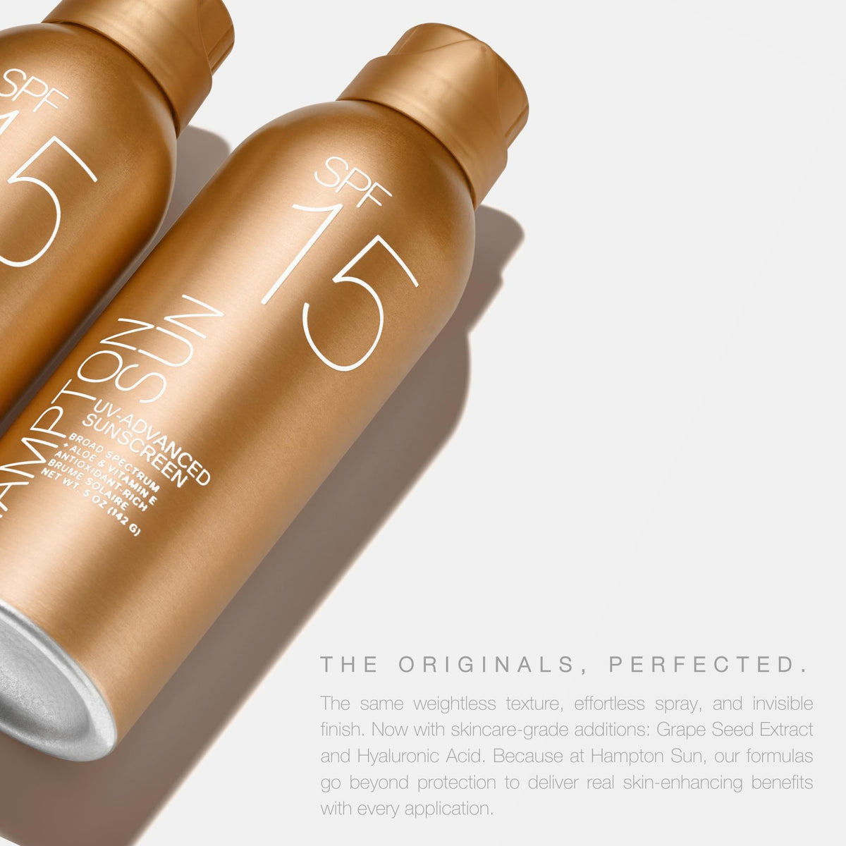 Hamptonsun SPF15 continuous-mist dispenses at any angle for versatile outdoor use