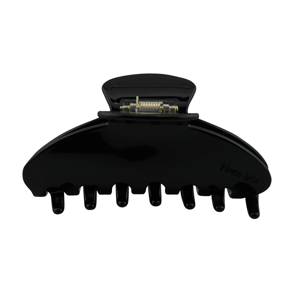 Hana Mia luxury black claw clip 4-inch for secure half-ups.