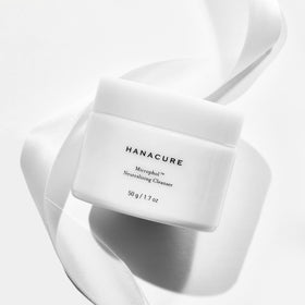 Applying Hanacure Microphol cleanser to the face for a refreshed cleanse
