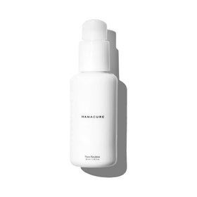 Hanacure Nano Emulsion Moisturizer bottle closeup showing lightweight hydration