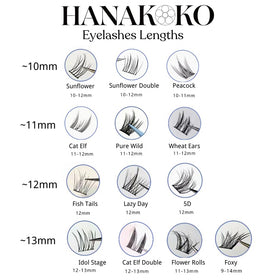 Hanakoko lash clusters shown in easy removal for simple daily use.