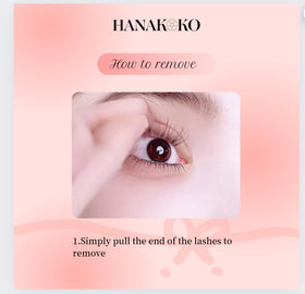 Hanakoko easy removal without pulling, preserving natural lashes.
