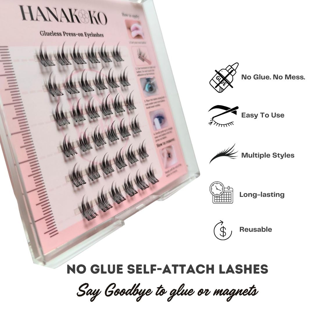 Hanakoko soft gel strip pre-attached ensures natural-looking lift