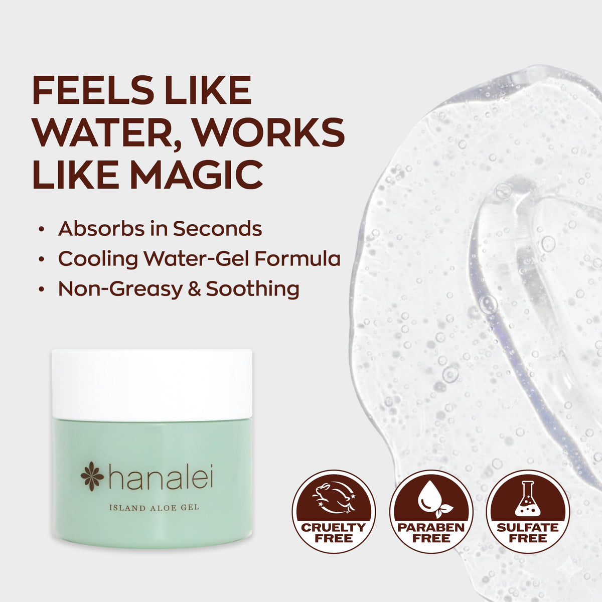 Hanalei Aloe Gel for face and body provides lightweight daily hydration