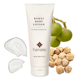 Hanalei Kukui Body Lotion bottle promotes hydration for all skin types